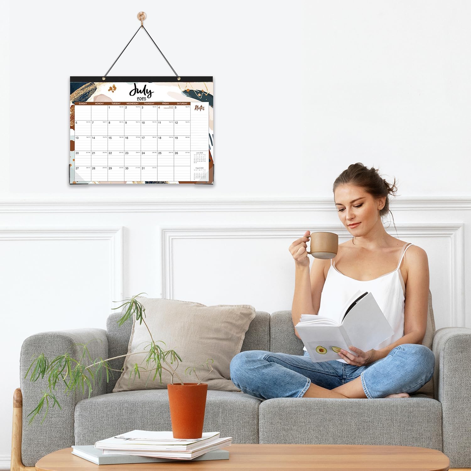 2025-2026 Desk Calendar - 17 Months Calendar from Aug. 2025 - Dec. 2026, 14.6" x 11.5", Calendar 2025-2026 with 2 Corner Protectors, Ruled Blocks with Julian Dates, Perfect Desk Calendar - Image 7