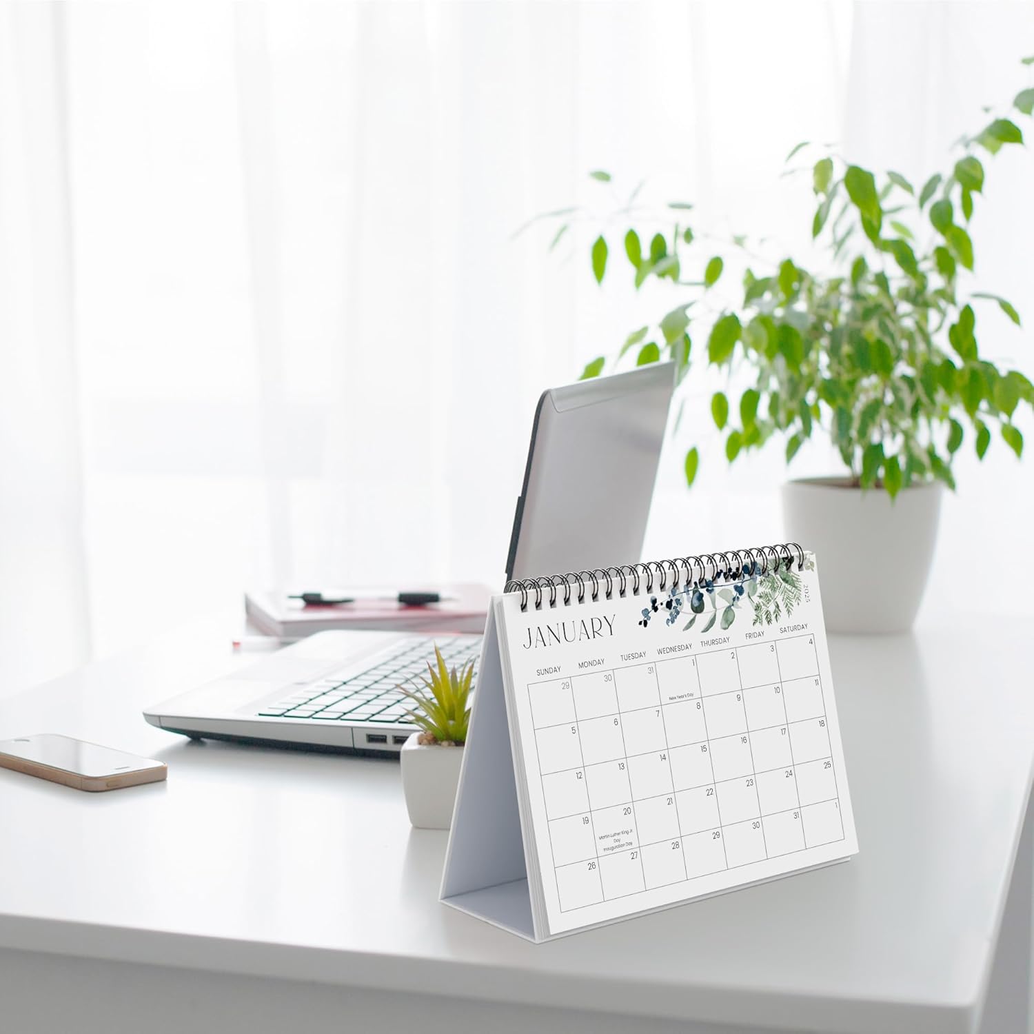 Aesthetic Desk Calendar 2025 - Runs until June 2026 - Beautiful Small Flip Desktop Calendar for Easy Organizing - Image 4