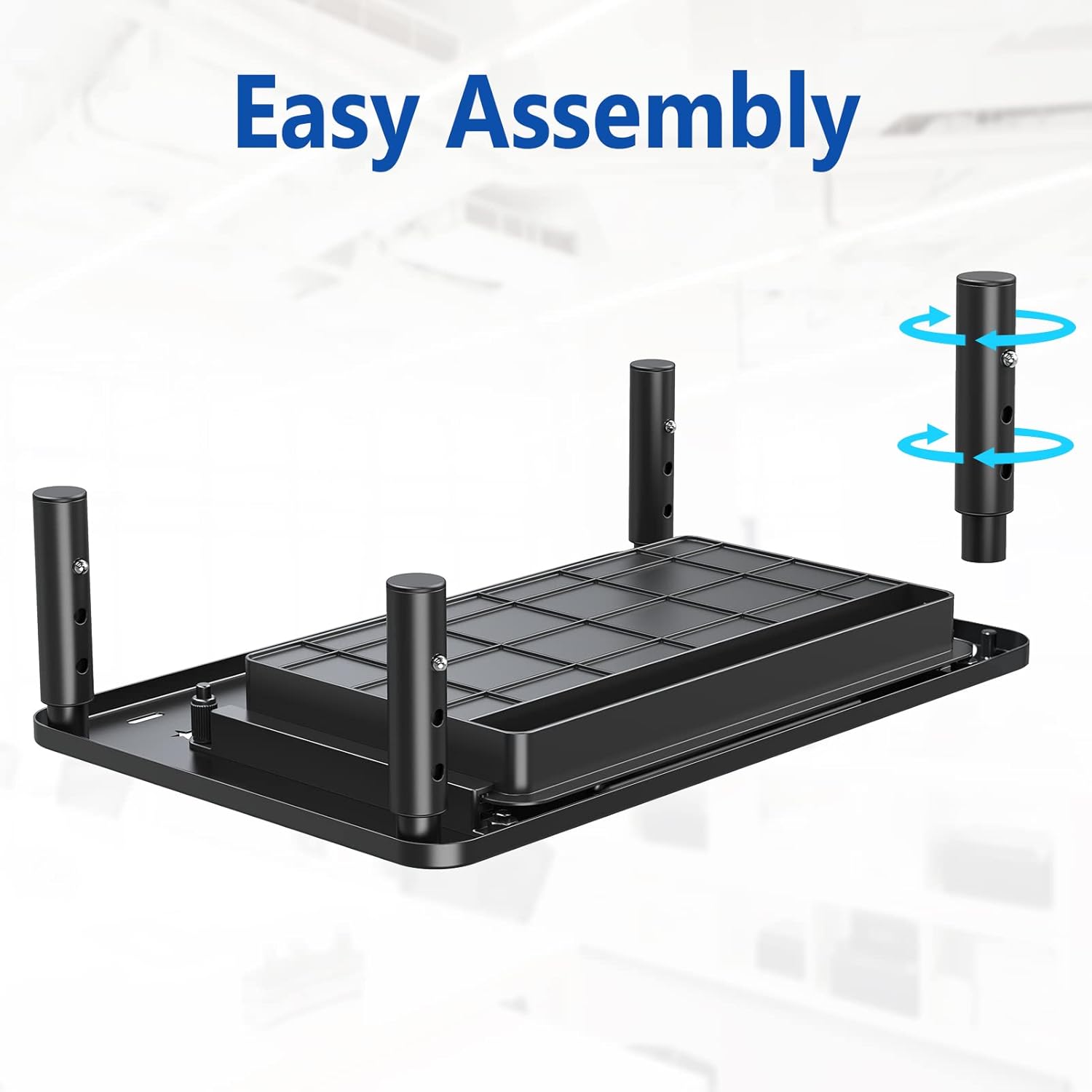 Zimilar 2 Pack Monitor Stand Riser with Drawer - 3 Height Adjustable Metal Monitor Stand with Unique Star Mesh for Computer Laptop Notebook Printer - Image 7